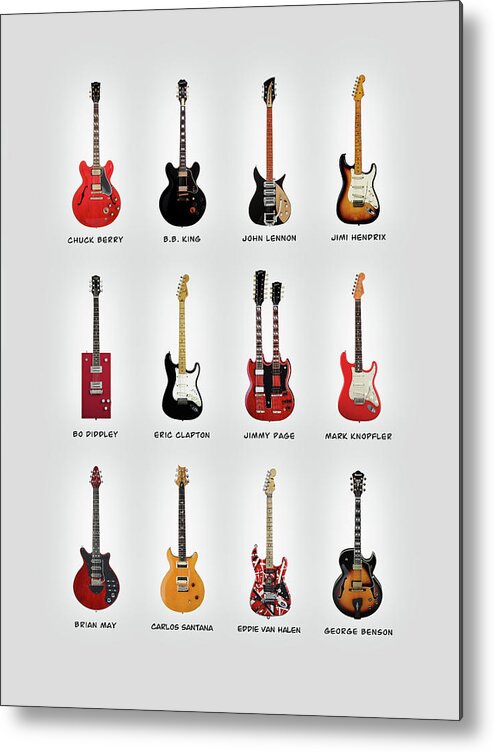 Fender Stratocaster Metal Print featuring the photograph Guitar Icons No1 by Mark Rogan