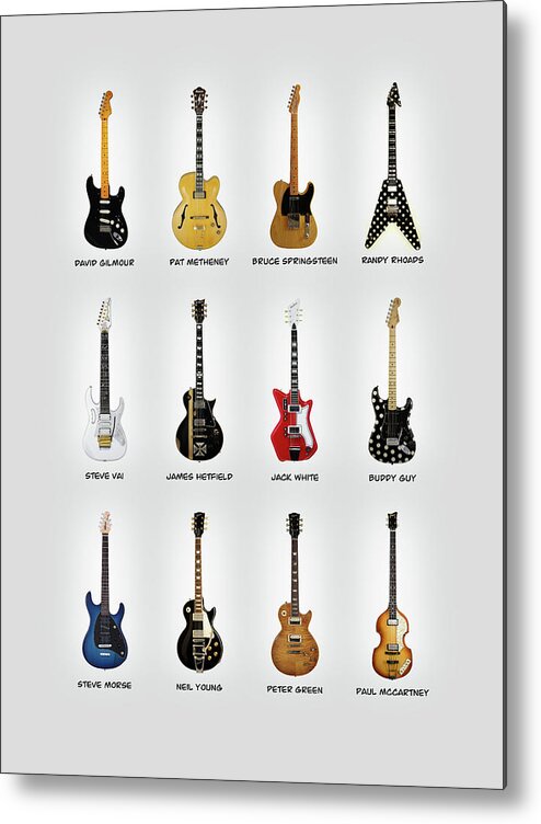 Fender Stratocaster Metal Print featuring the photograph Guitar Icons No2 by Mark Rogan
