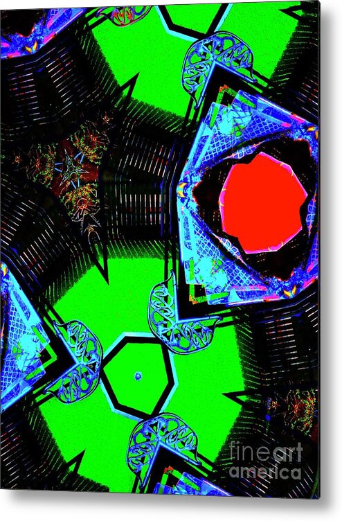 Led Lsd Euphoric Euphoria Lights Psychedelic Metal Print featuring the digital art Have a LED LSD Holiday by Glenn Hernandez