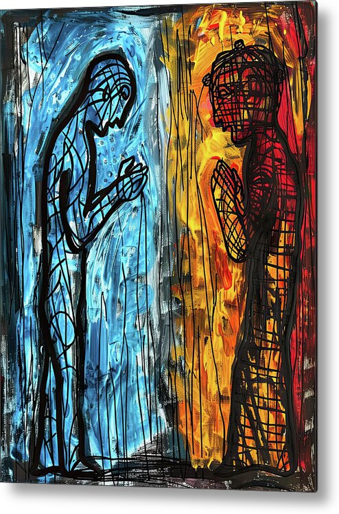 Abstract Metal Print featuring the digital art Heat by Michael Lees