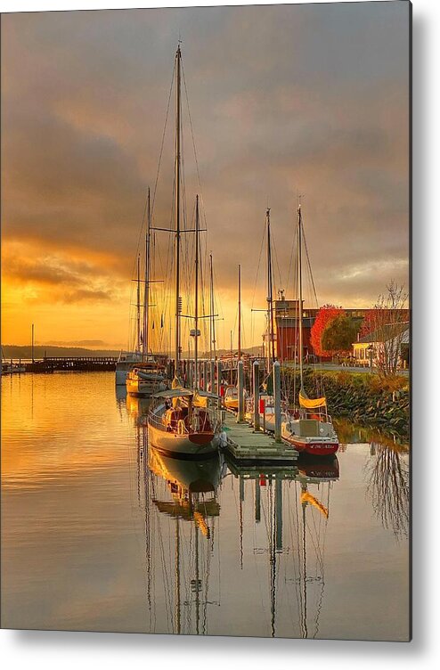 Autumn Metal Print featuring the photograph Hudson Point by Jerry Abbott