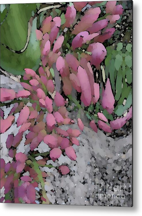 Abstract Metal Print featuring the digital art In the pink mood by Aurelia Schanzenbacher