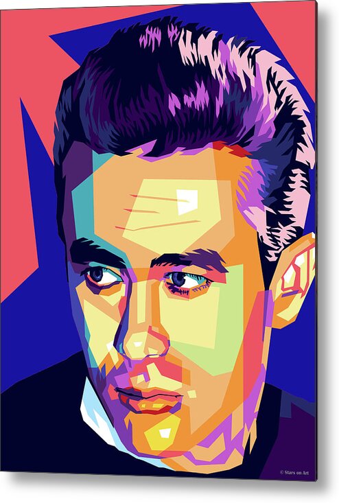 James Dean Metal Print featuring the mixed media James Dean illustration by Movie World Posters