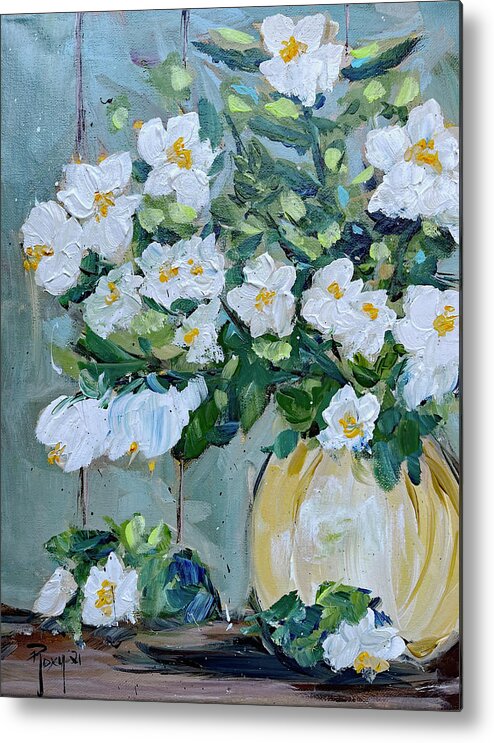 Jasmine Metal Print featuring the painting Jasmine by Roxy Rich