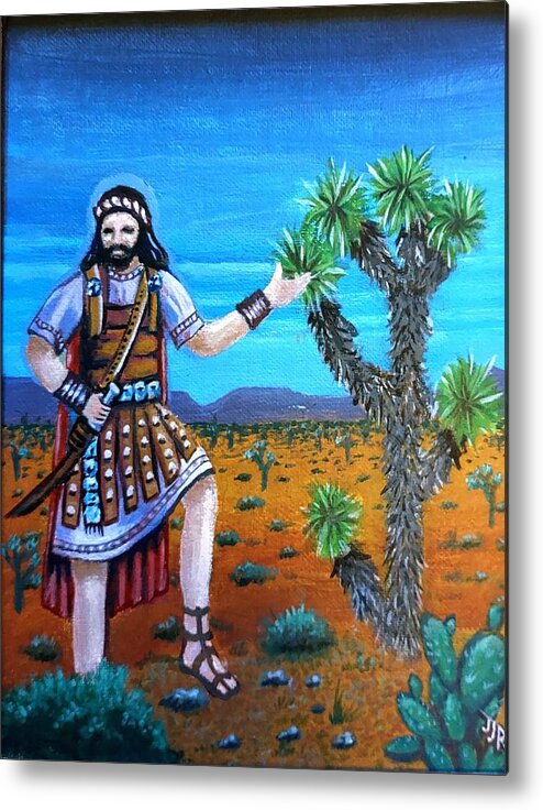  Metal Print featuring the painting Joshua, and the Joshua Tree by James RODERICK