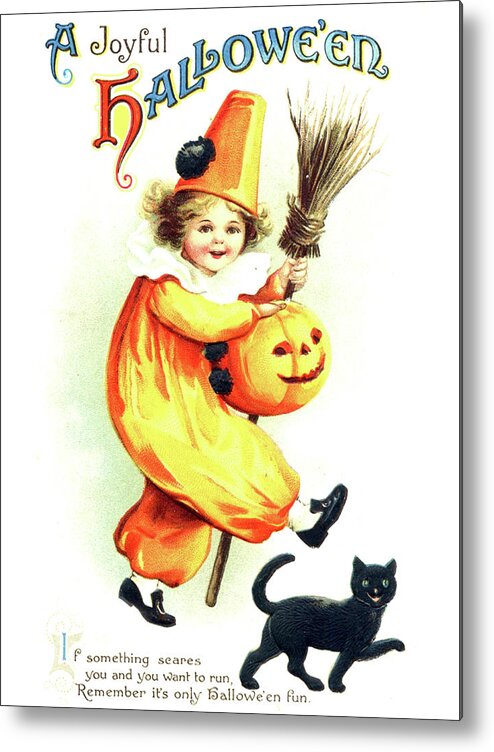 Joyful Metal Print featuring the digital art Joyful Halloween by Long Shot