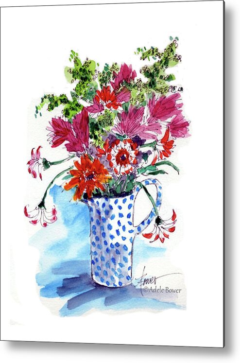 Flowers Metal Print featuring the painting Julia's Bouquet by Adele Bower