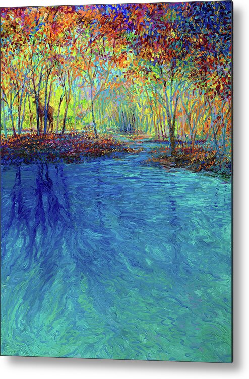 Iris Scott Metal Print featuring the painting Keoladeo by Iris Scott