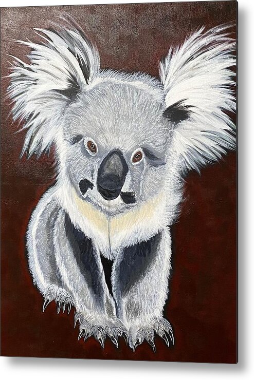  Metal Print featuring the painting Koala Bear-Teddy K by Bill Manson