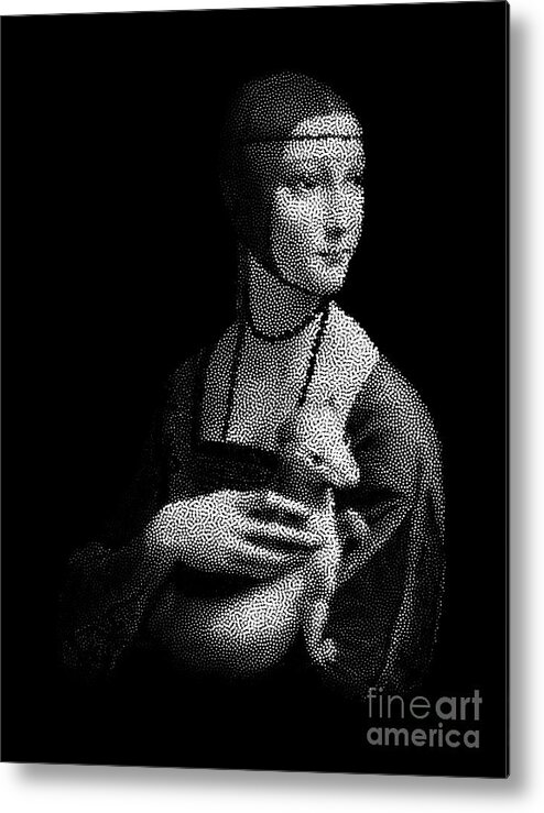 Pet Metal Print featuring the digital art Lady with an Ermine by Cu Biz
