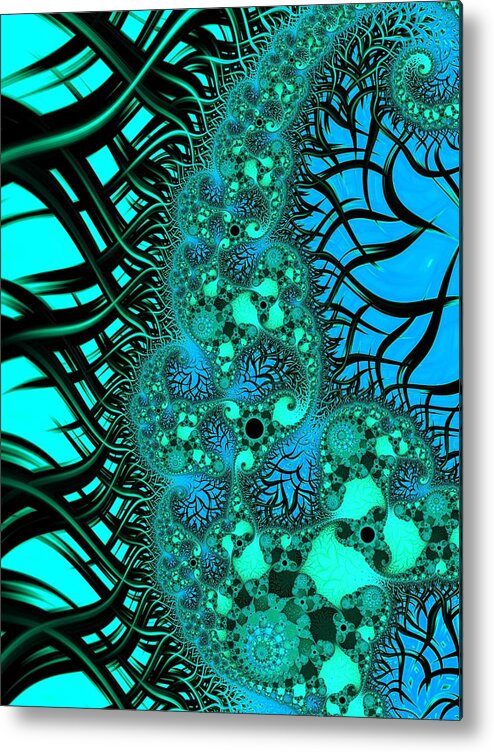 Fractal Metal Print featuring the digital art Let it Go by Mary Ann Benoit