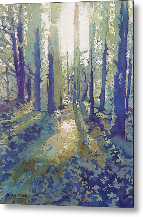Joryville Park Metal Print featuring the painting Light in the Forest by Jenny Armitage