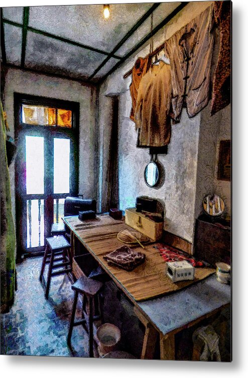 Room Metal Print featuring the digital art Living and working in Shanty Town by Steve Taylor