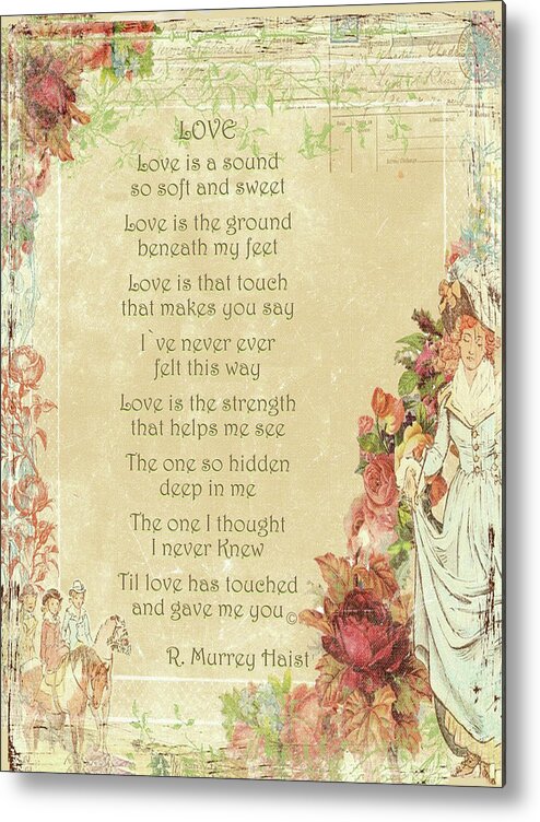  Metal Print featuring the mixed media Love by R Murrey Haist