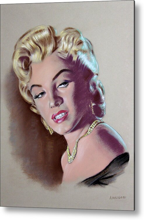 Marilyn Monroe Metal Print featuring the painting Marilyn Monroe by David Arrigoni