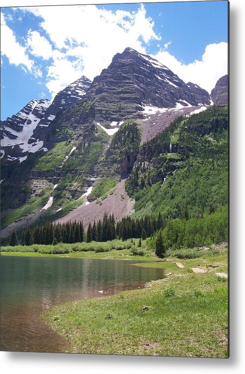 Maroon Bells Metal Print featuring the photograph Maroon Bells Up Close by Amanda R Wright