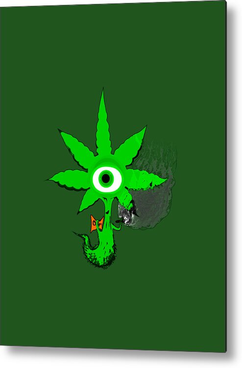 Marijuana Metal Print featuring the digital art Marty Jay McJuana by Jon VanStrate