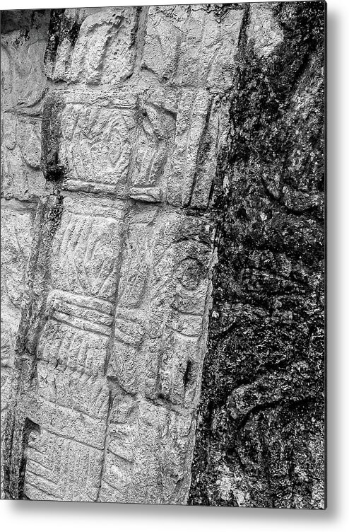 Mayan Metal Print featuring the photograph Mayan Wall Carvings - Chichen Itza by Frank Mari