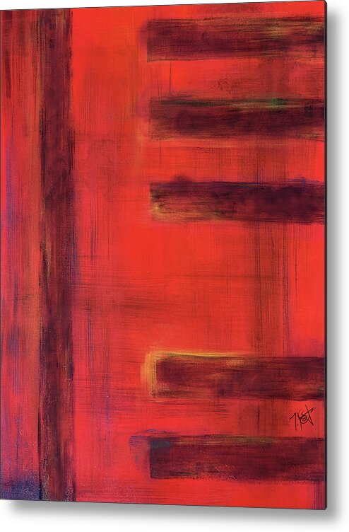 Abstract Metal Print featuring the painting Melody by Tes Scholtz