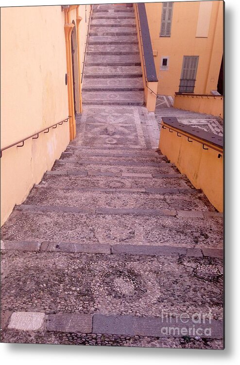 Menton Metal Print featuring the photograph Menton Stairs by Aisha Isabelle