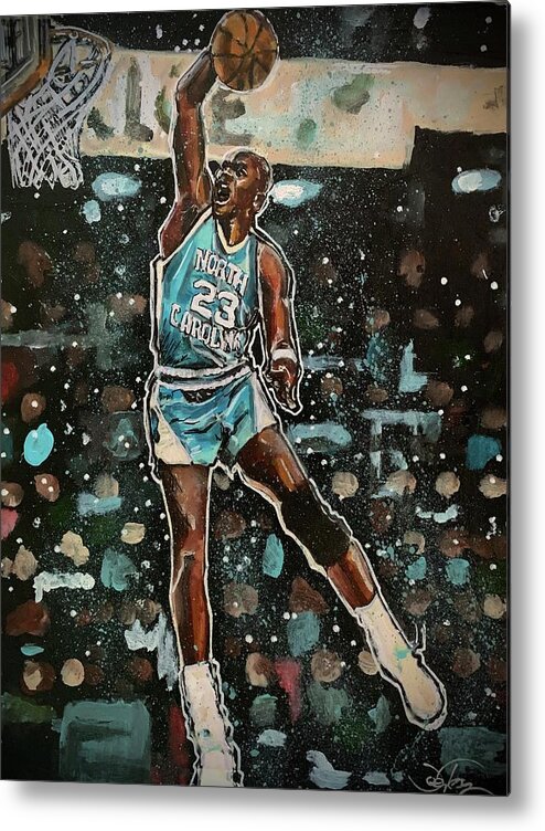 Michael Jordan Metal Print featuring the painting Michael Jordan by Joel Tesch