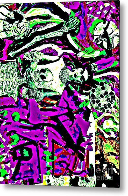 Katerina Stamatelos Art Metal Print featuring the painting Mother Death-15 by Katerina Stamatelos