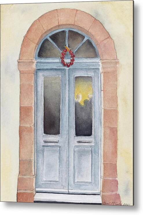 Door. Doors Metal Print featuring the painting Mystery Door by Carol McCarty