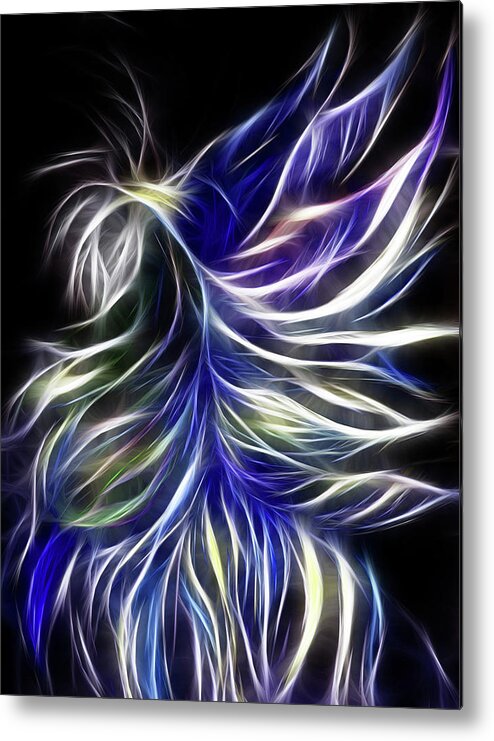 Night Metal Print featuring the mixed media Night Fly Digital by Melinda Firestone-White