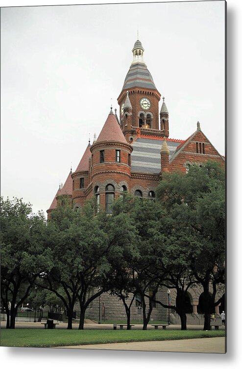 Red Metal Print featuring the photograph Old Red Court House 4 by C Winslow Shafer