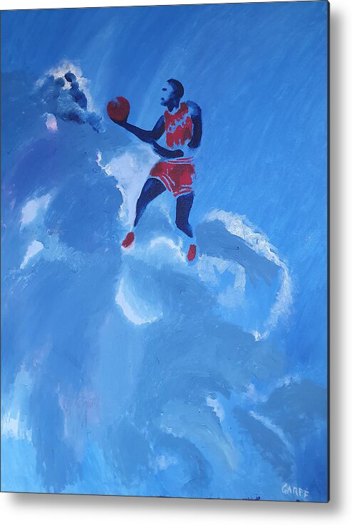 Michael Jordan Metal Print featuring the painting Omaggio a Michael Jordan by Enrico Garff