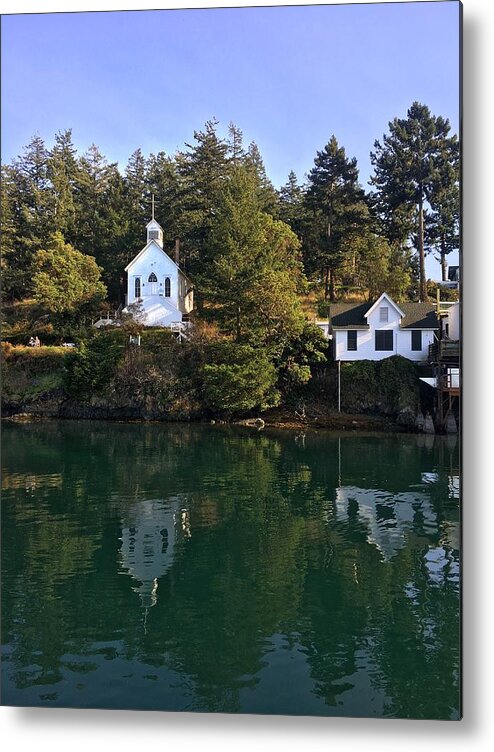 Roche Harbor Metal Print featuring the photograph Our Lady of Good Voyage by Jerry Abbott