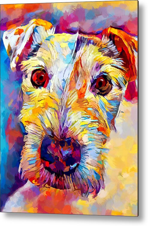 Parson Russell Terrier Metal Print featuring the painting Parson Russell Terrier by Chris Butler