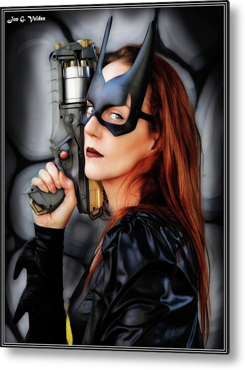 Bat Metal Print featuring the photograph Portrait Of A Bat Woman by Jon Volden