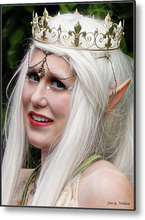 Elf Metal Print featuring the photograph Portrait of a Elvin Princess by Jon Volden