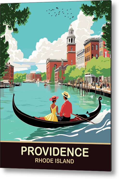 Providence Metal Print featuring the digital art Providence, Rhode Island by Long Shot