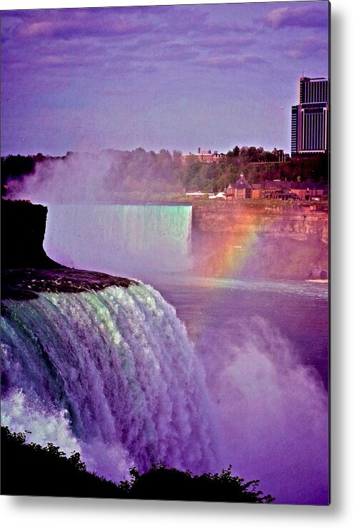 Rainbow Metal Print featuring the photograph Rainbow over the Niagara Falls by Bess Carter