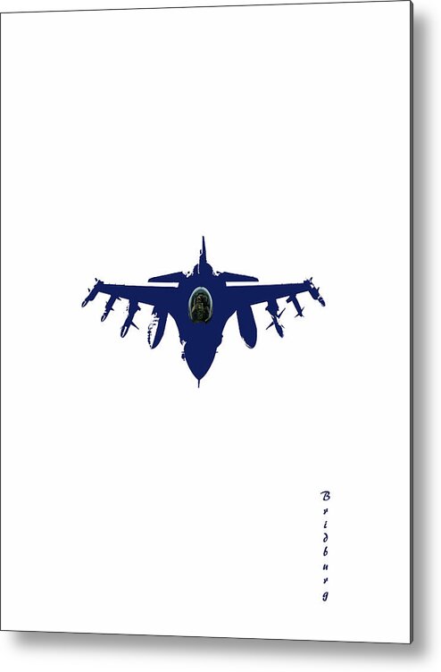 F - 16 Falcon Metal Print featuring the digital art Recent 17 by David Bridburg