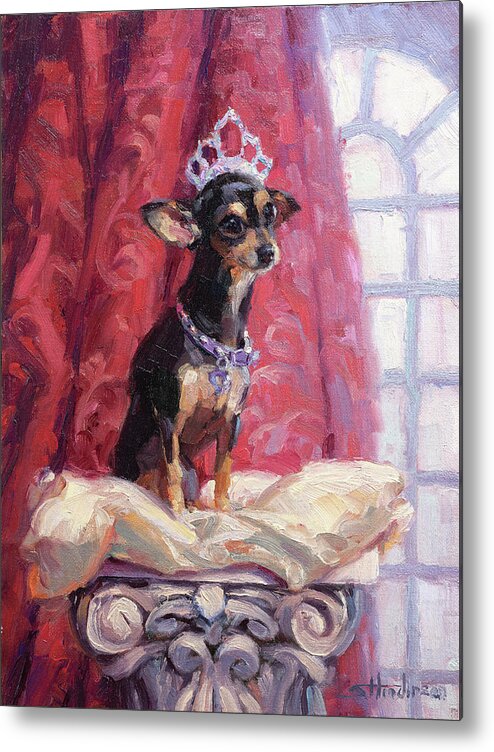 Dog Metal Print featuring the painting Ruby by Steve Henderson