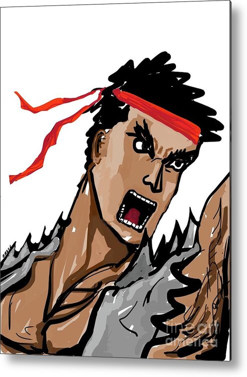  Metal Print featuring the painting Ryu by Oriel Ceballos