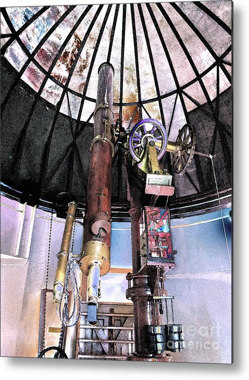 Telescope Metal Print featuring the photograph Search the stars by Bentley Davis