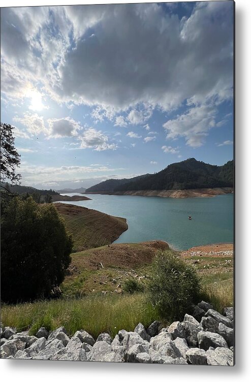 Shasta Lake Metal Print featuring the photograph Shasta Lake in April by Bonnie Bruno