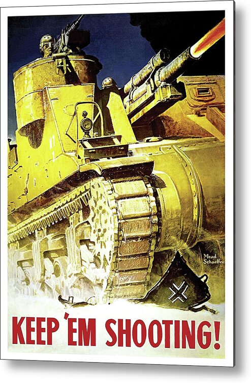 Tank Metal Print featuring the digital art Shooting Tank by Long Shot