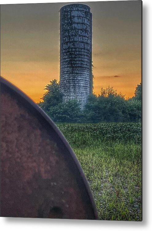 Photography Silos Metal Print featuring the photograph Silos by Christopher Genheimer