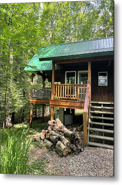 Southern Tier Western New York Cabin Living Metal Print featuring the photograph Simple Living by John Anderson