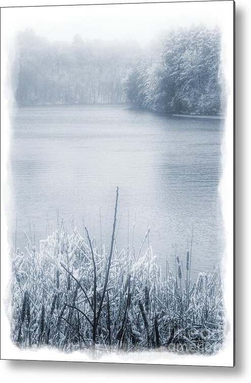 Snowfall Metal Print featuring the digital art Snowy River Landscape by Phil Perkins