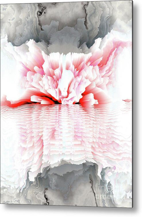 Art Metal Print featuring the digital art Storm of Roses by Alexandra Vusir