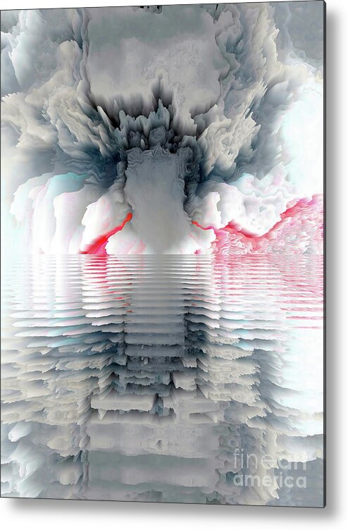 Art Metal Print featuring the digital art Stormy Voyage Ahead by Alexandra Vusir