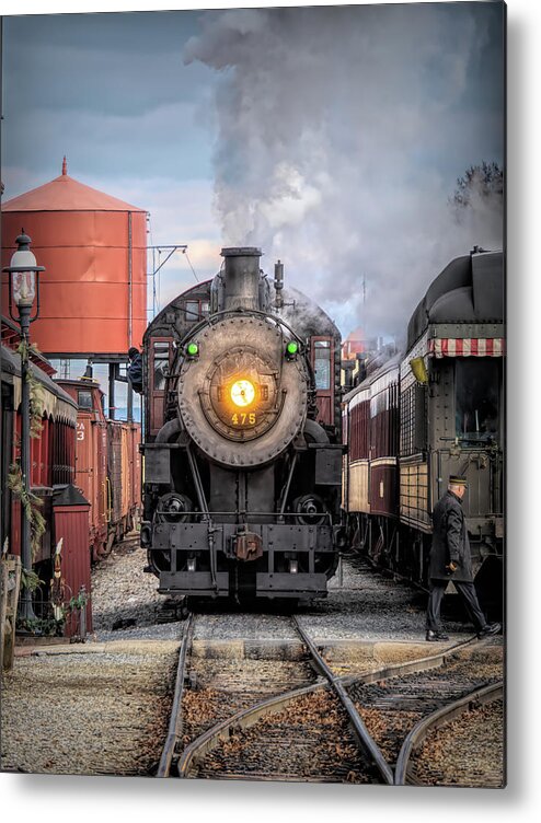 Locomotive Metal Print featuring the photograph Strasburg Locomotive 475 by Kristia Adams
