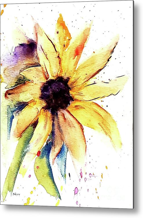 Sunflower Metal Print featuring the painting Sunflower Sunshine by Eileen Kelly