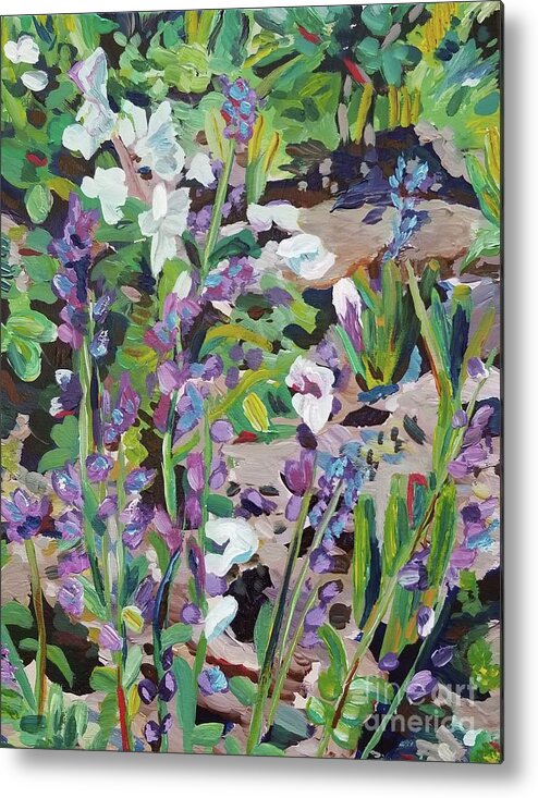 Floral Metal Print featuring the painting Sunny Afternoon Impression by Catherine Gruetzke-Blais